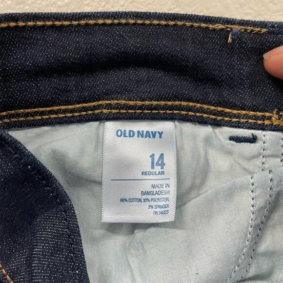 Old Navy Women's Size 14 Wide-Leg Dark Blue Jeans Relaxed Fit - Picture 4 of 7